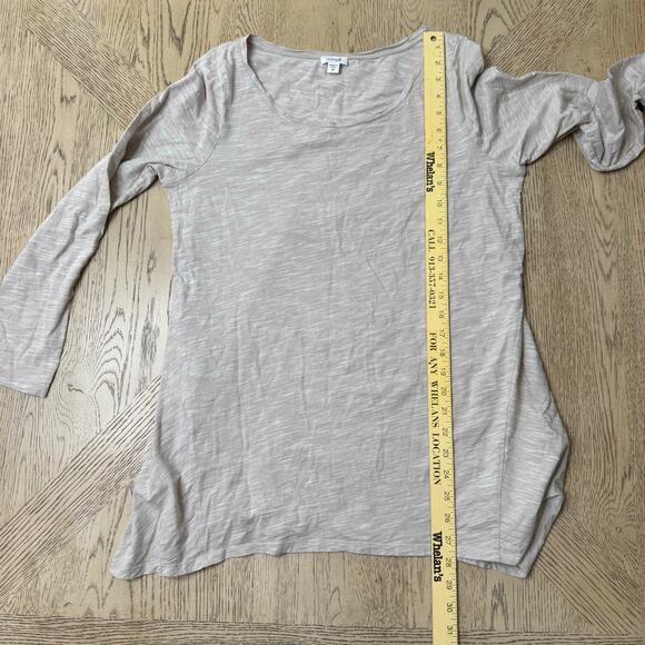 J. Jill Purejill Long Sleeve Top Tan Medium - Picture 8 of 9